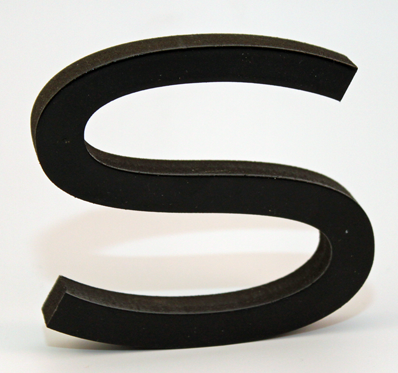 Buchstabe aus Schaumplatte,  Versalhöhe 120mm, Materialstärke 10mm