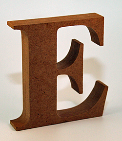 Holzbuchstabe, Material MDF, Materialstärke 18mm, Versalhöhe 120mm
